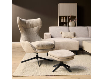 Starfurn - Fauteuil Liv - Taupe - 85x77x108 cm