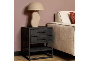 Starfurn - Nachtkastje New York - Zwart - 40x45x53 cm