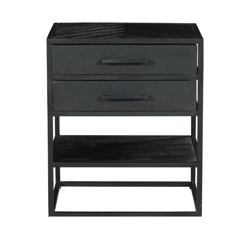 Starfurn - Nachtkastje New York - Zwart - 40x45x53 cm
