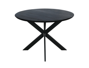 Starfurn - Eiken eettafel Ferris - Rond 110 cm - Zwart