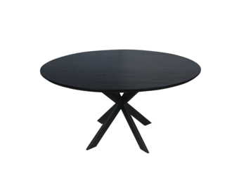 Starfurn - Eiken eettafel Ferris - Rond 150 cm - Zwart