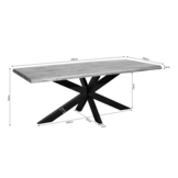 Starfurn - Boomstamtafel Denver - Bruin - 100x240x76 cm