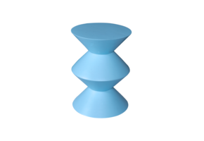 Starfurn - Bijzettafel Abel - Blauw - 33x33x45 cm