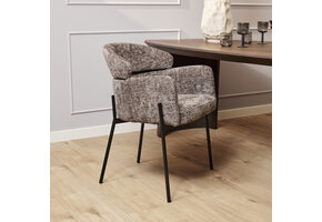 Starfurn - Eetkamerstoel Otis - Grey - Met armleuning - Set van 2