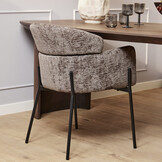 Starfurn - Eetkamerstoel Otis - Grey - Met armleuning - Set van 2