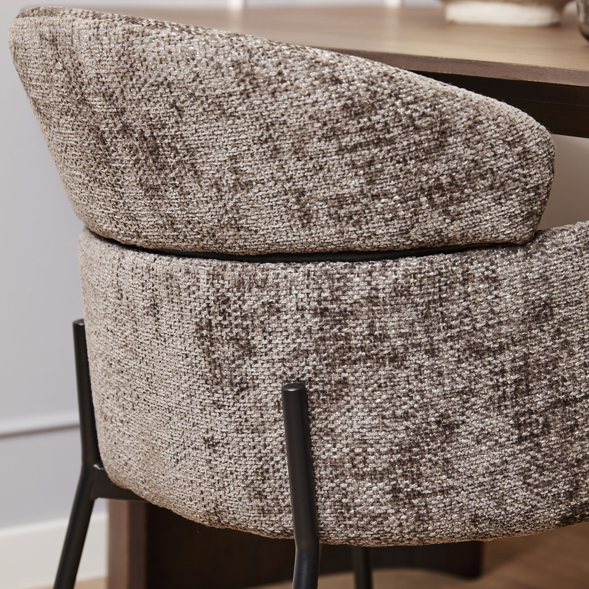 Starfurn - Eetkamerstoel Otis - Grey - Met armleuning - Set van 2