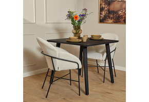 Starfurn - Eettafel Omaha - Zwart - 90x90x40 cm