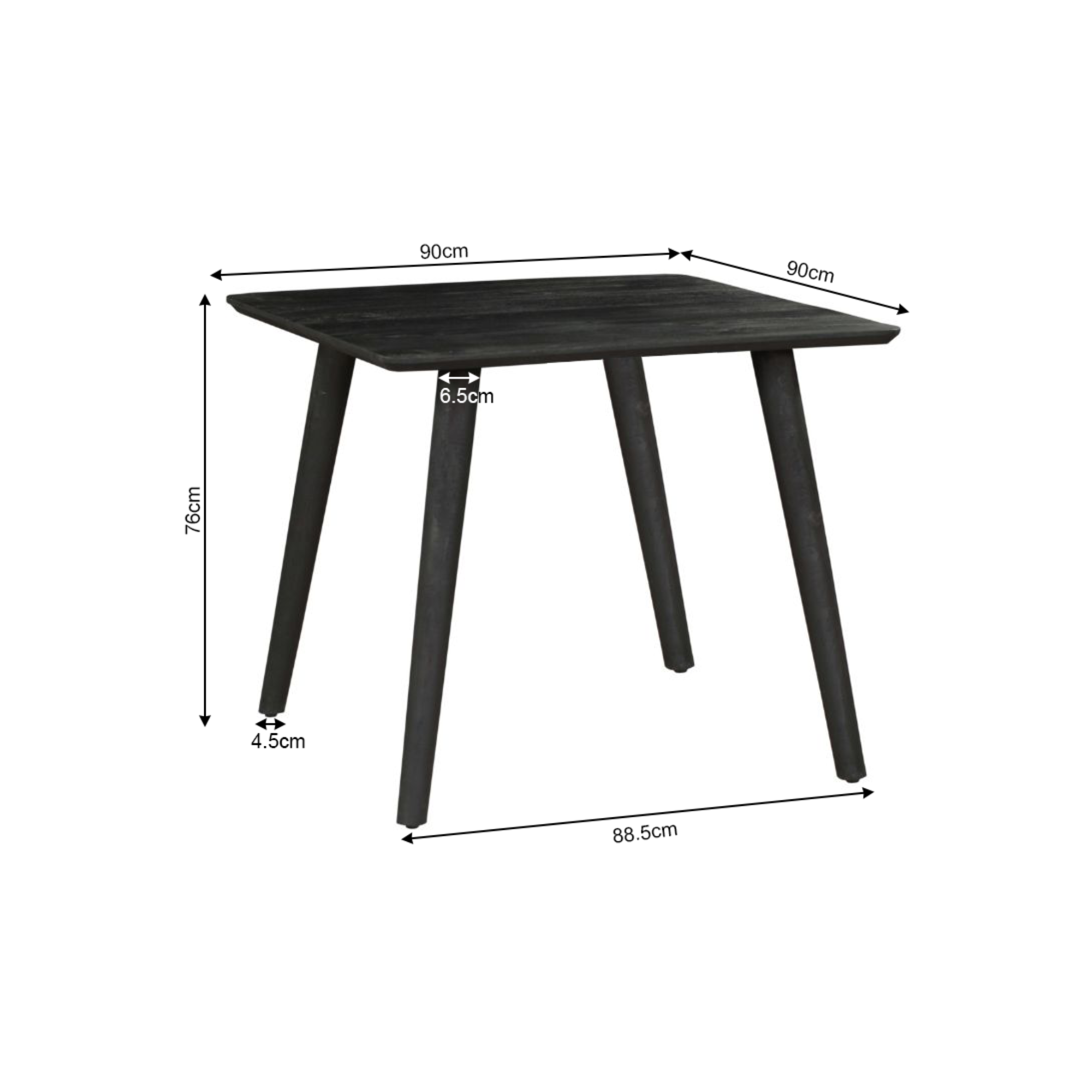Starfurn - Eettafel Omaha Black - 90 cm