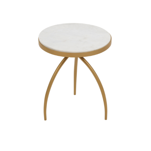 Starfurn - Bijzettafel Kay White marble - 40 cm