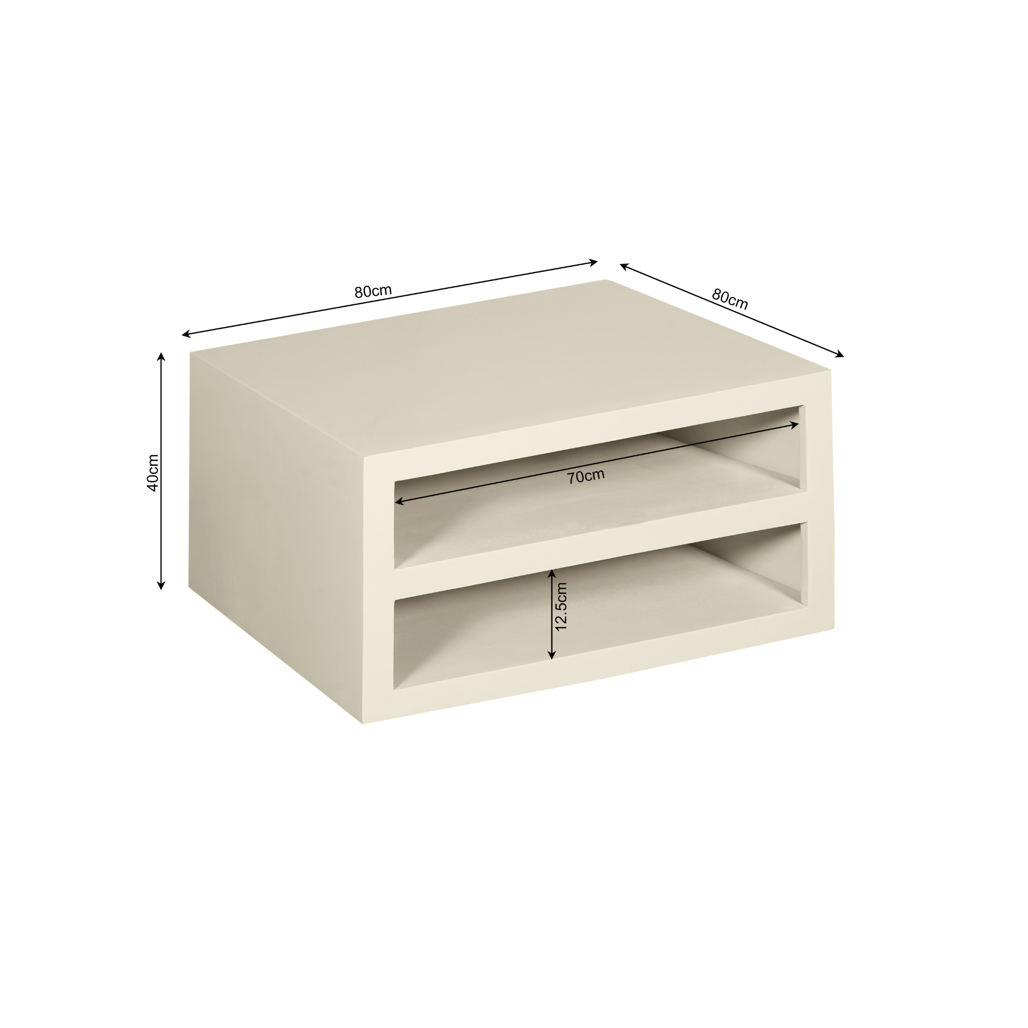 Starfurn - Salontafel Brussel - Beige - 80x80x40 cm