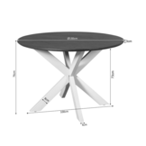 Starfurn - Eettafel Madison - Bruin - 130x130x76 cm