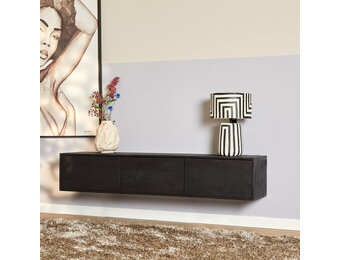 Starfurn - Zwevend tv meubel Vision Black - 160 cm