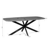 Starfurn - Eettafel Elegance - Bruin - 100x200x76 cm
