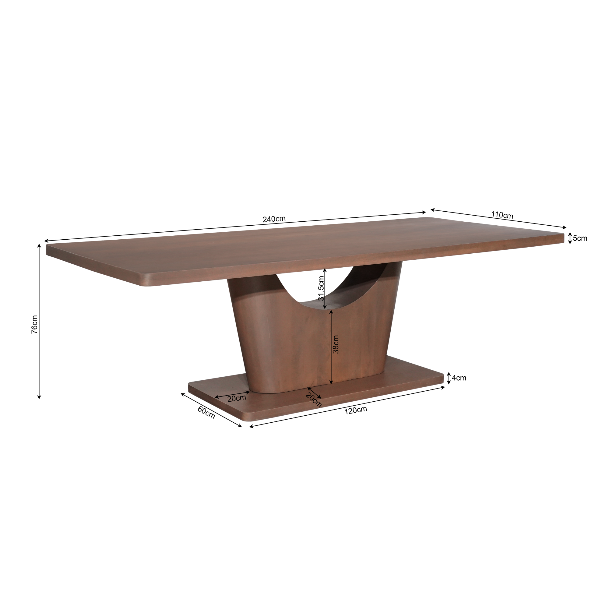 Starfurn - Eettafel Voco - 240 cm - Walnut