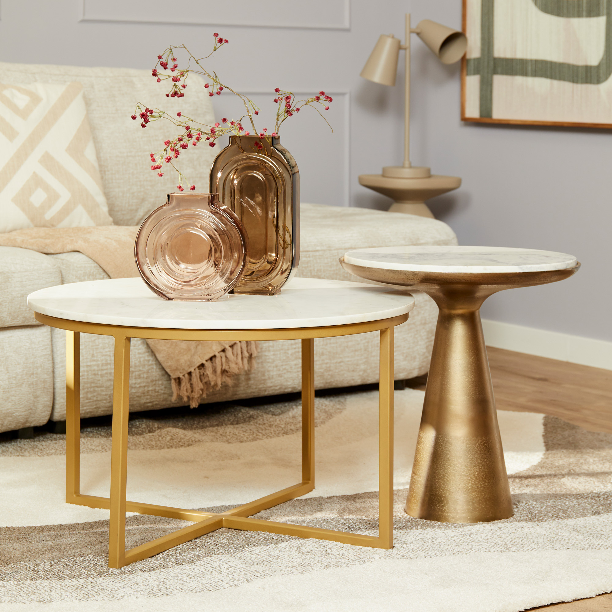 Starfurn - Bijzettafel Essy - Wit - 45x45x50 cm