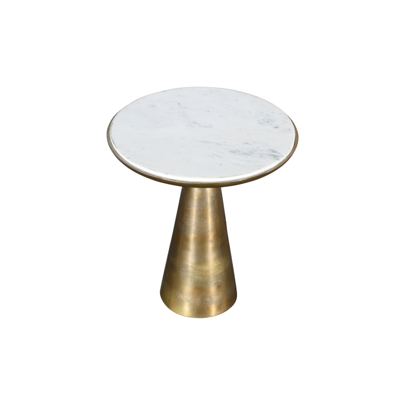Starfurn - Bijzettafel Essy White marble -  45 cm