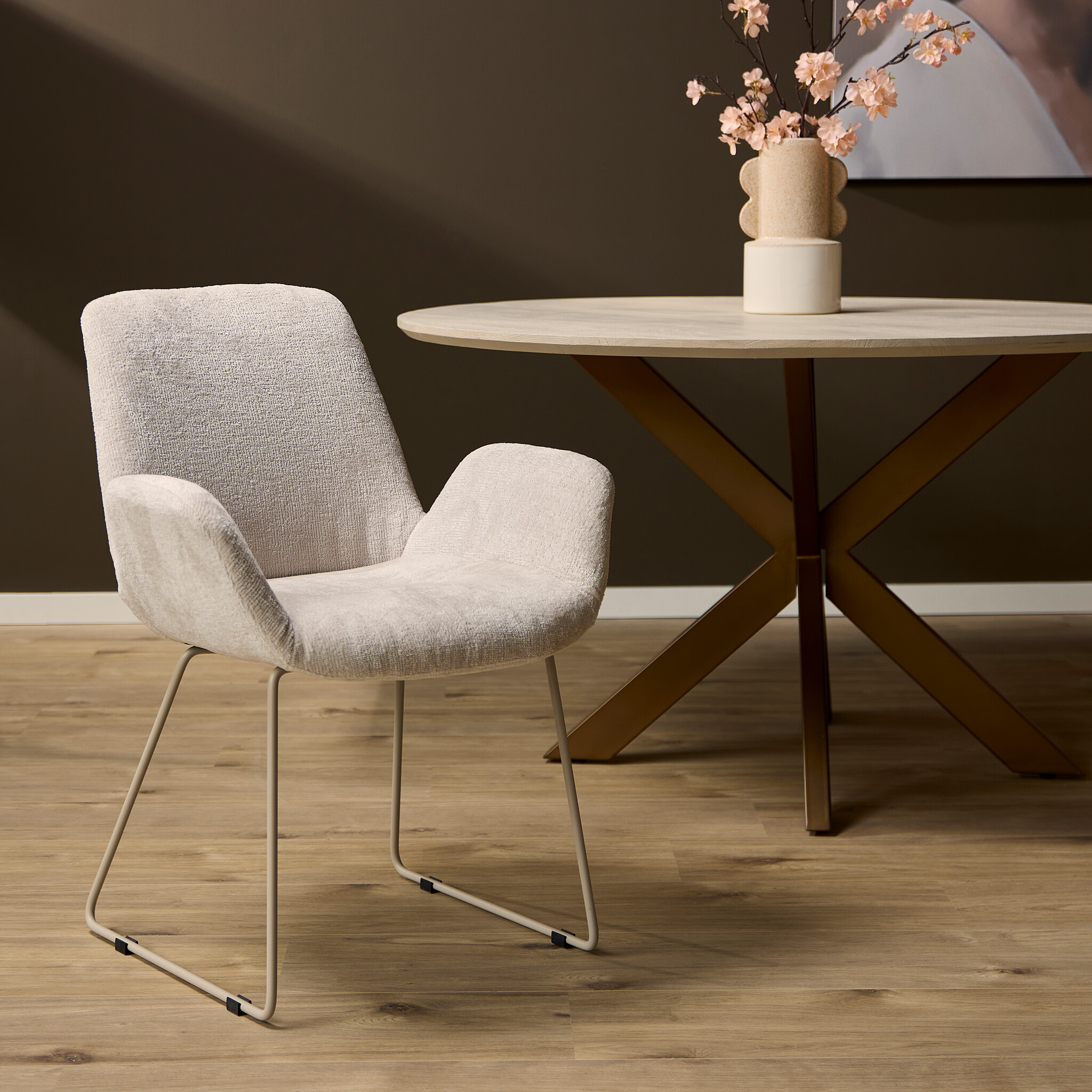 Starfurn - Eetkamerstoel  - Beige - 63x60x83 cm