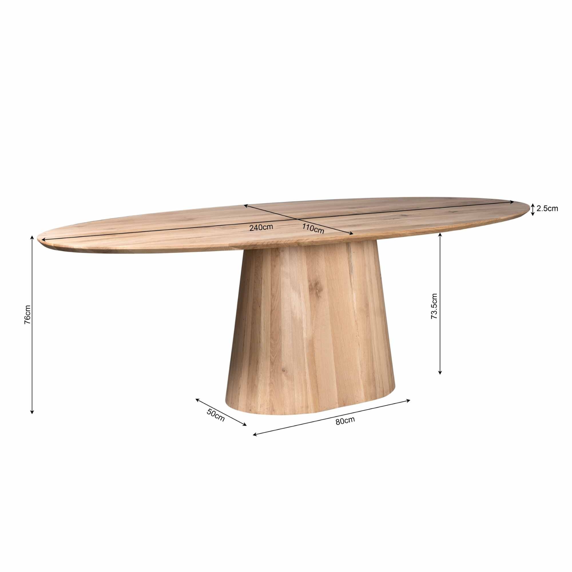 Starfurn - Eettafel Riga - Bruin - 120x240x76 cm