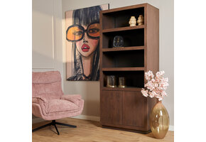 Starfurn - Boekenkast Brussel Walnut - 90 cm