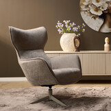 Starfurn - Fauteuil Julia - Taupe - 78x76x102 cm