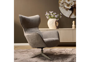 Starfurn - Fauteuil Julia - Taupe - 78x76x102 cm