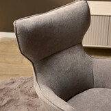 Starfurn - Fauteuil Julia - Taupe - 78x76x102 cm