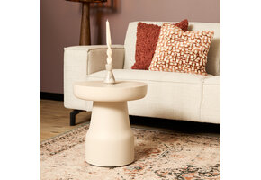 Starfurn - Bijzettafel Drum - Wit - 40x40x42 cm