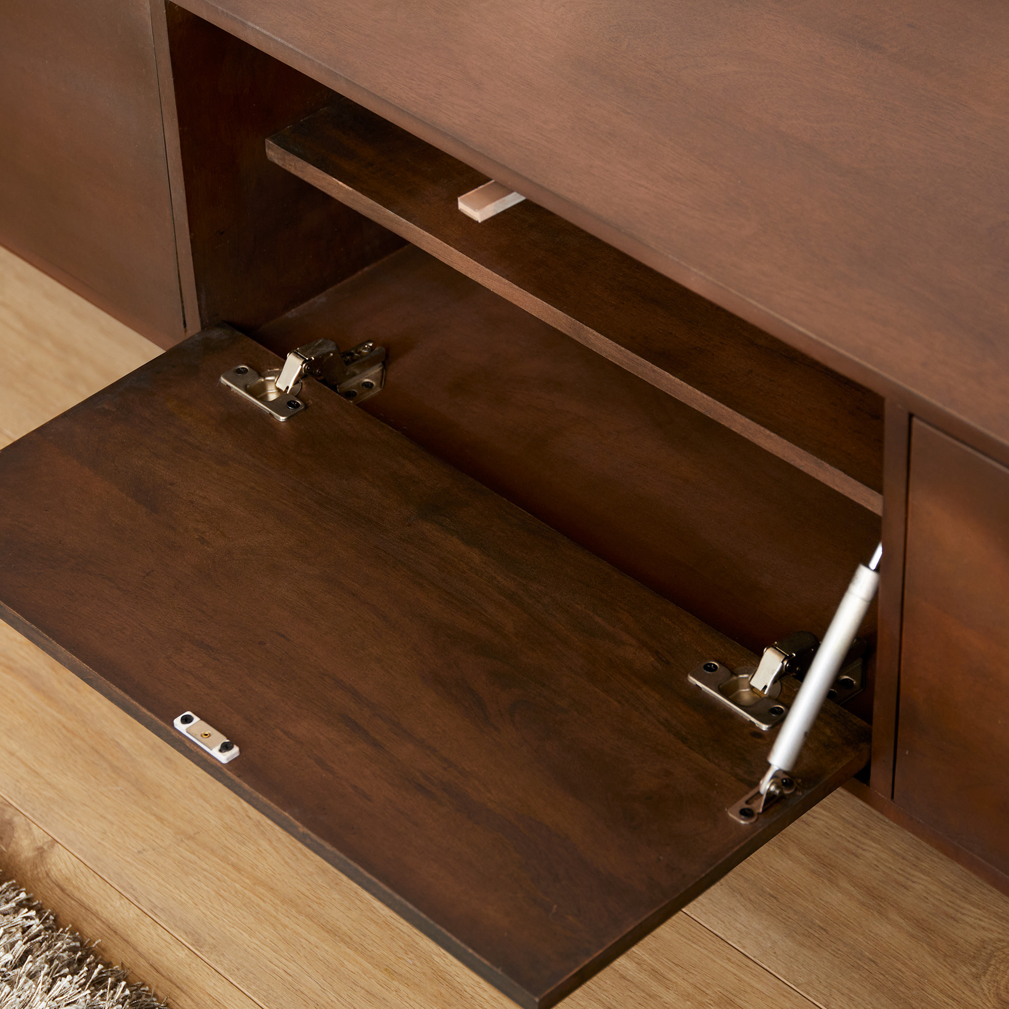 Starfurn - Zwevend tv meubel Vision Walnut - 120 cm