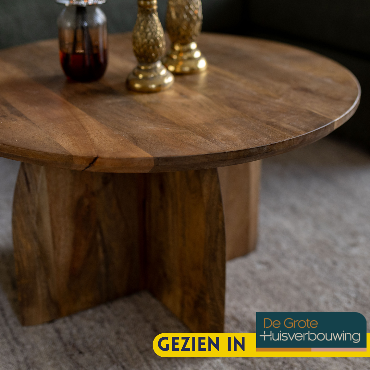Starfurn - Salontafel Tense - Bruin - 70x70x40 cm