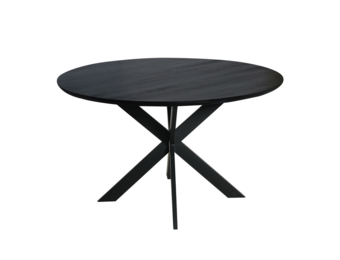 Starfurn - Eiken eettafel Ferris - Rond 130 cm - Zwart