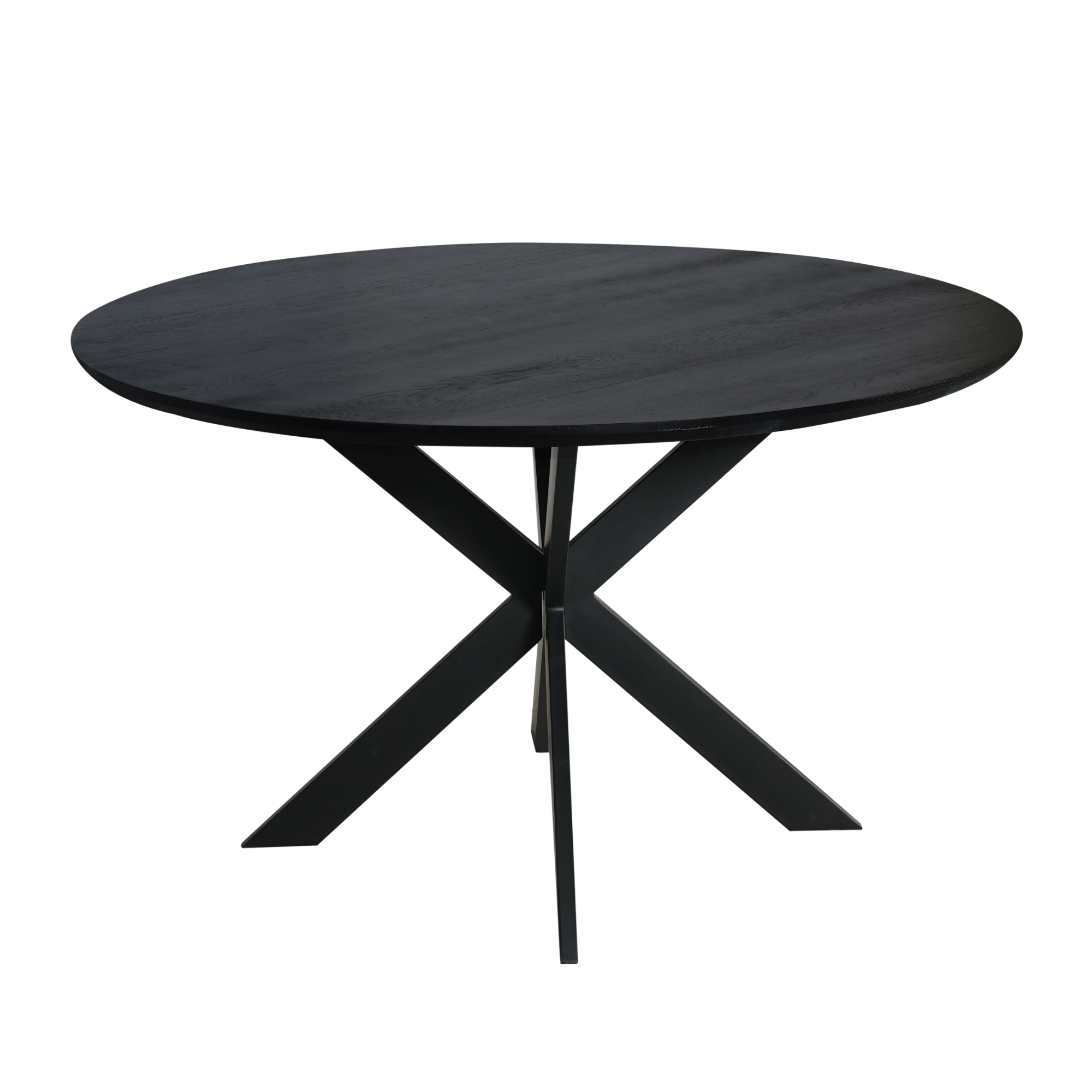 Starfurn - Eiken eettafel Ferris - Rond 130 cm - Zwart
