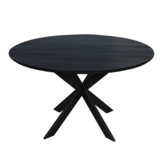 Starfurn - Eiken eettafel Ferris - Rond 130 cm - Zwart