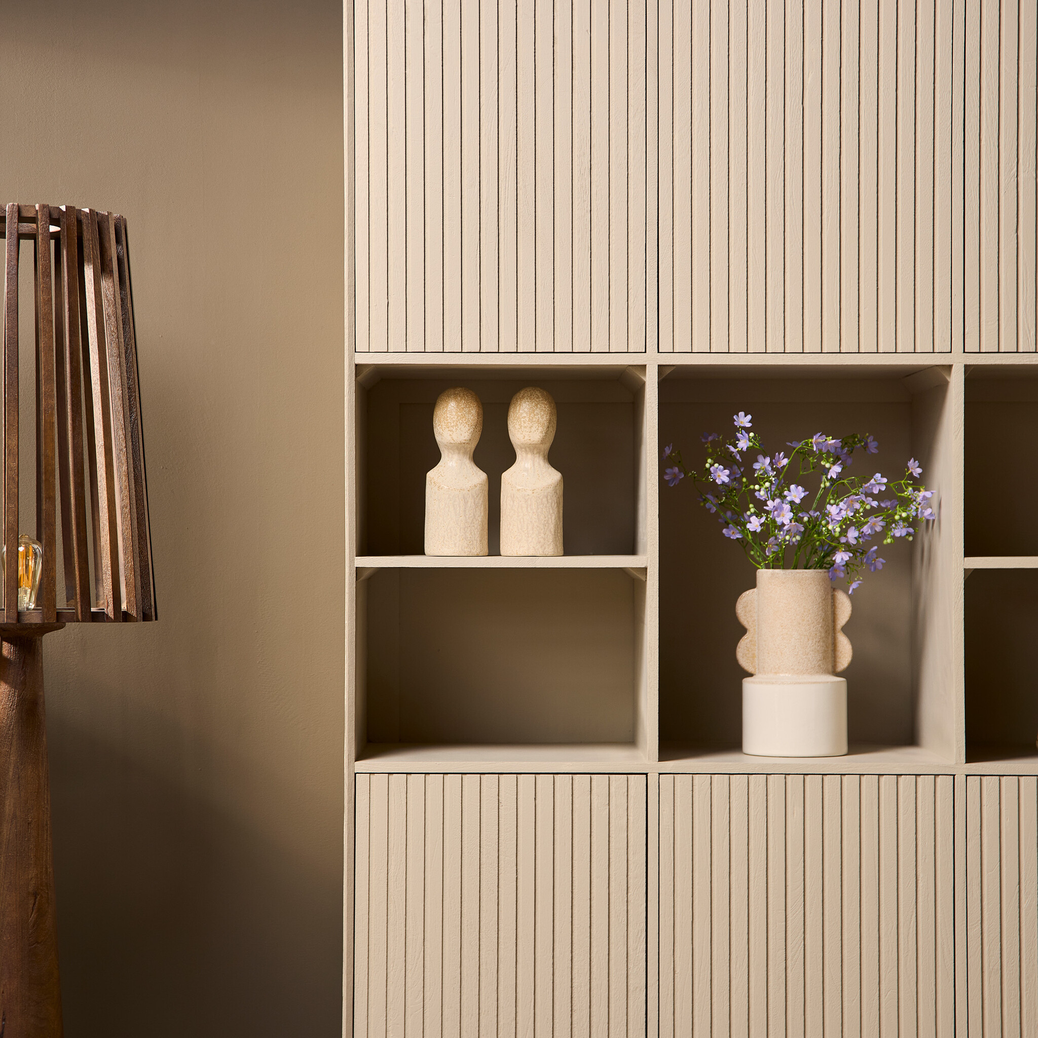 Starfurn - Vakkenkast Madison - Beige - 45x135x200 cm