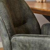 Starfurn - Eetkamerstoel Nova - Hunter Green - Met armleuning - Set van 2