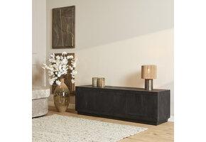 Starfurn - Tv meubel Brussel - Zwart - 42x150x46 cm