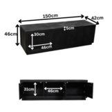 Starfurn - Tv meubel Brussel - Zwart - 42x150x46 cm