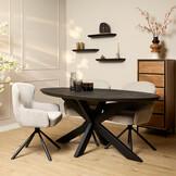 Starfurn - Eettafel Brandy Black - 160 cm - Ovaal