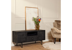 Starfurn - Tv meubel Brandy - Zwart - 40x120x55 cm