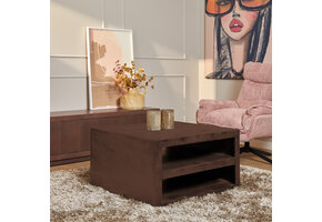Starfurn - Salontafel Brussel - Bruin - 80x80x40 cm