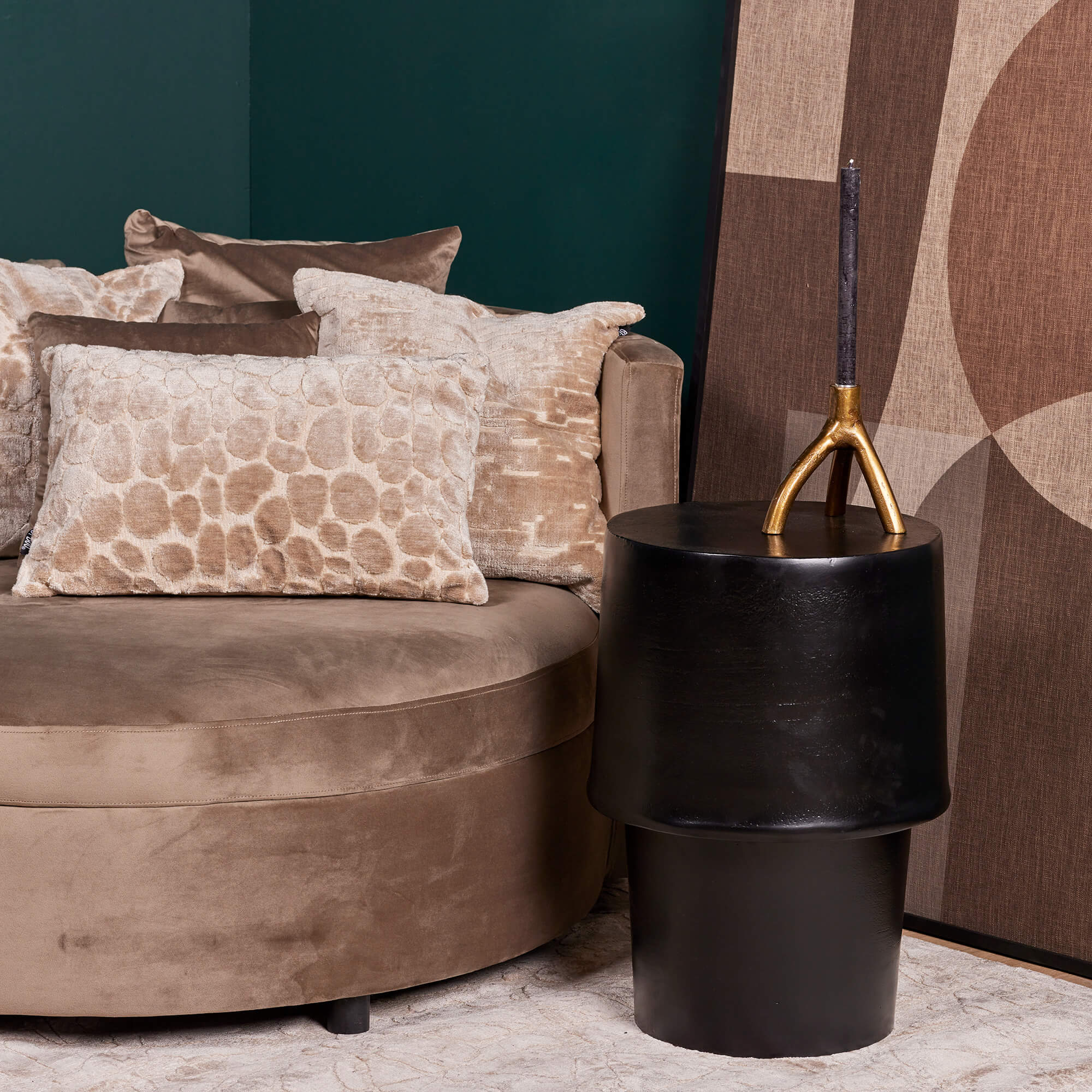 Starfurn - Bijzettafel Kacy - Zwart - 36x36x60 cm