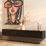 Starfurn - Zwevend tv meubel Madison Black - 200 cm