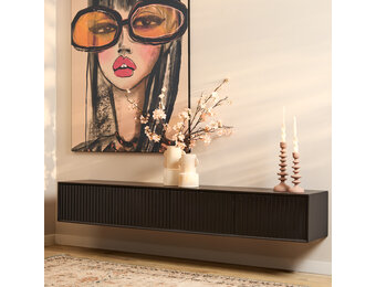 Starfurn - Zwevend tv meubel Madison Black - 200 cm