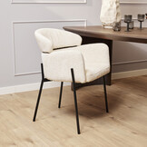 Starfurn - Eetkamerstoel Otis - Wit - 60,5x74,5x55 cm