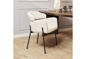 Starfurn - Eetkamerstoel Otis - White - Met armleuning - Set van 2