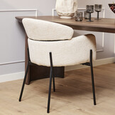 Starfurn - Eetkamerstoel Otis - Wit - 60,5x74,5x55 cm