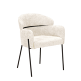 Starfurn - Eetkamerstoel Otis - White - Met armleuning - Set van 2