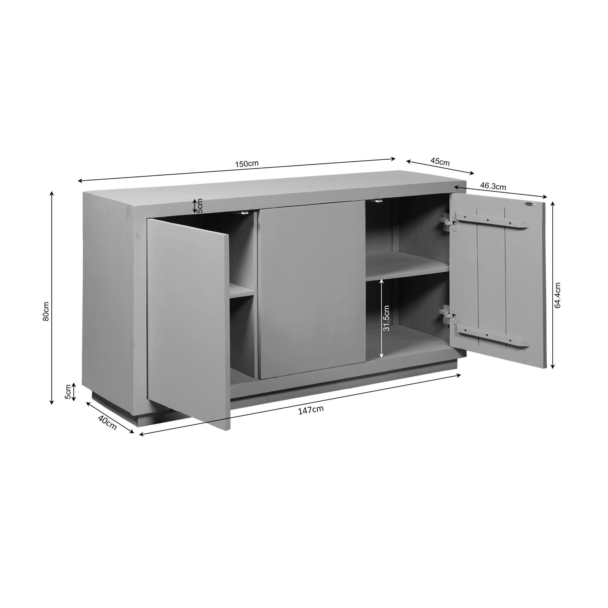 Starfurn - Dressoir Brussel - Bruin - 45x150x80 cm