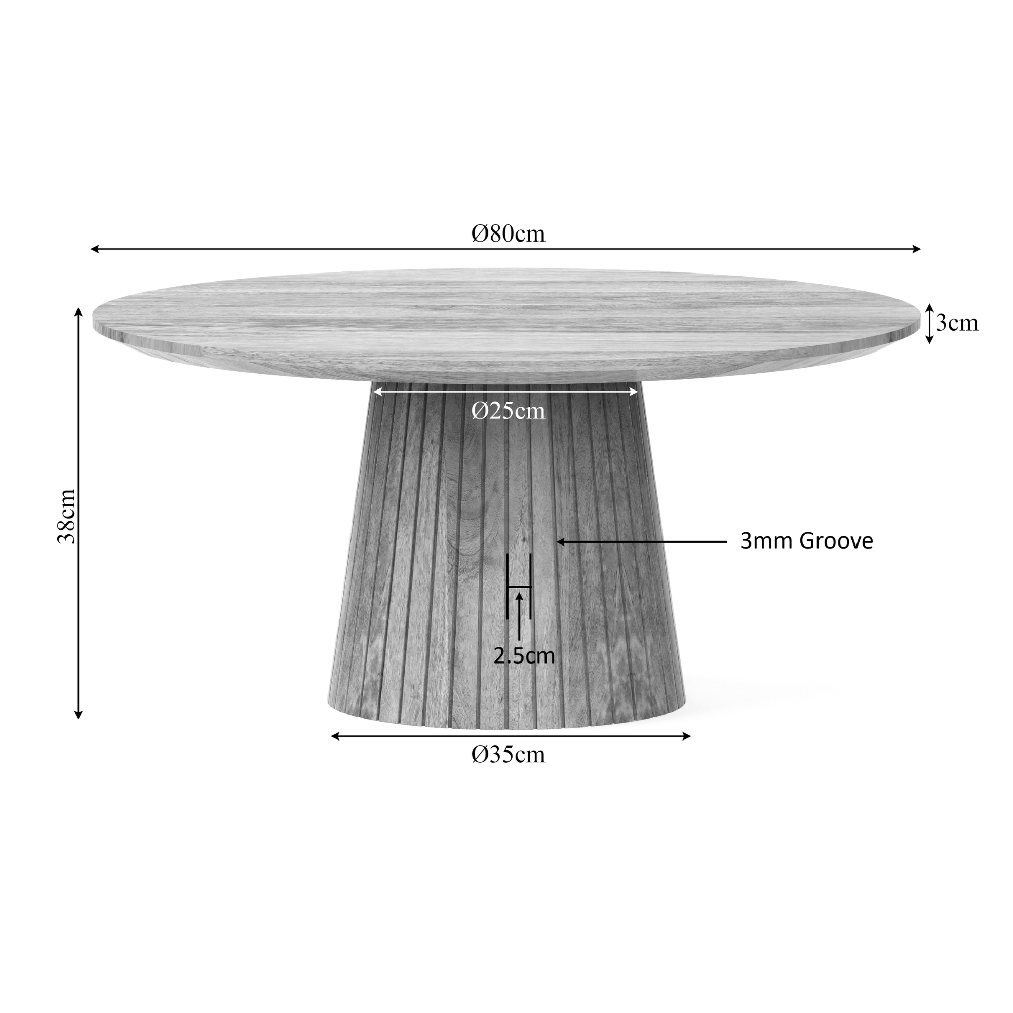 Starfurn - Salontafel Lana - Bruin - 80x80x38 cm