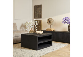 Starfurn - Salontafel Brussel - Zwart - 80x80x40 cm