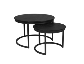 Starfurn - Salontafel Otik Black Oak - 70 cm - set van 2